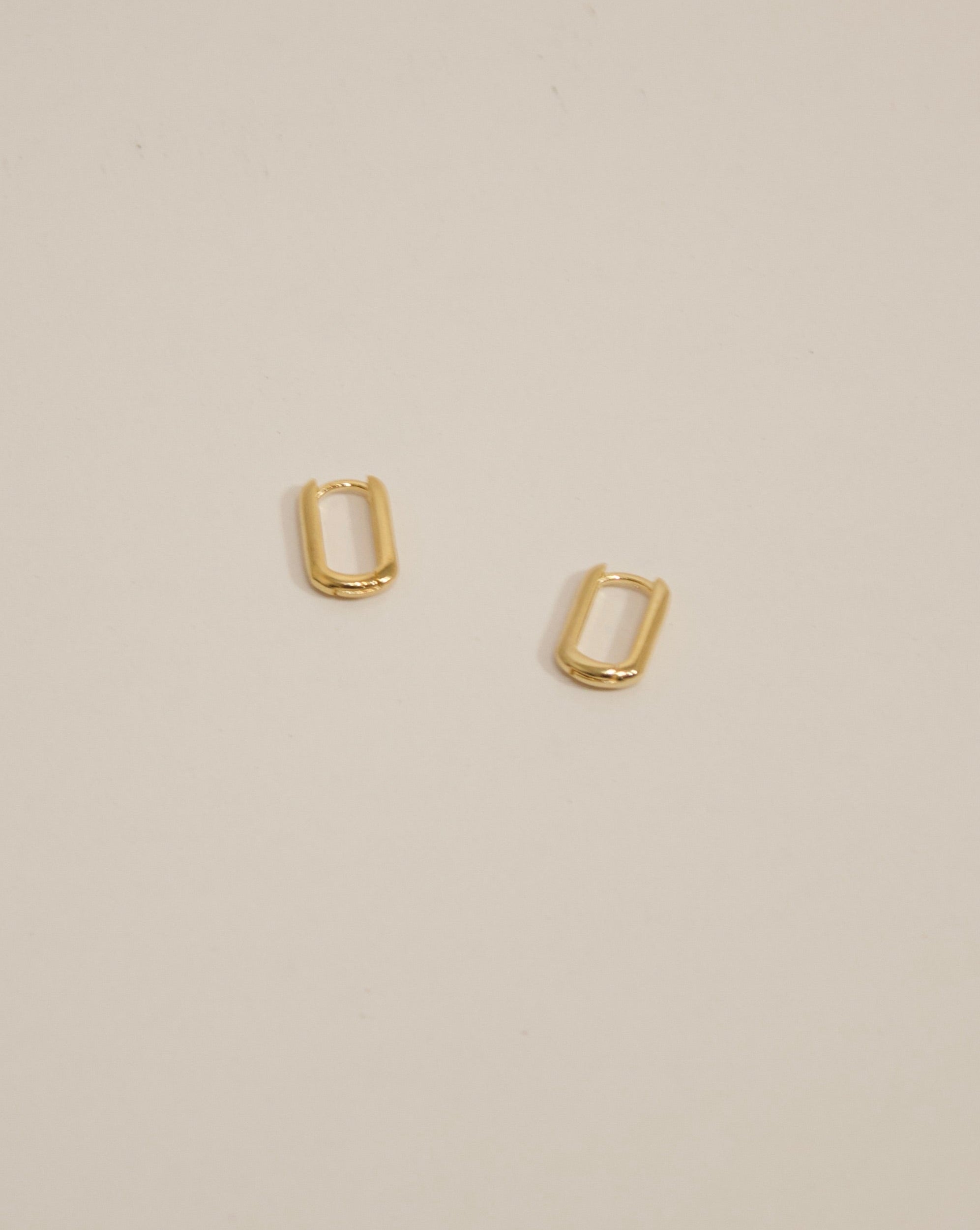 18k Gold Filled Oblong Hoop Earrings