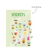 Boba Tea Clear Sticker Sheet