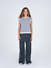 Nocturne Plaid Overskirt Trouser Pants