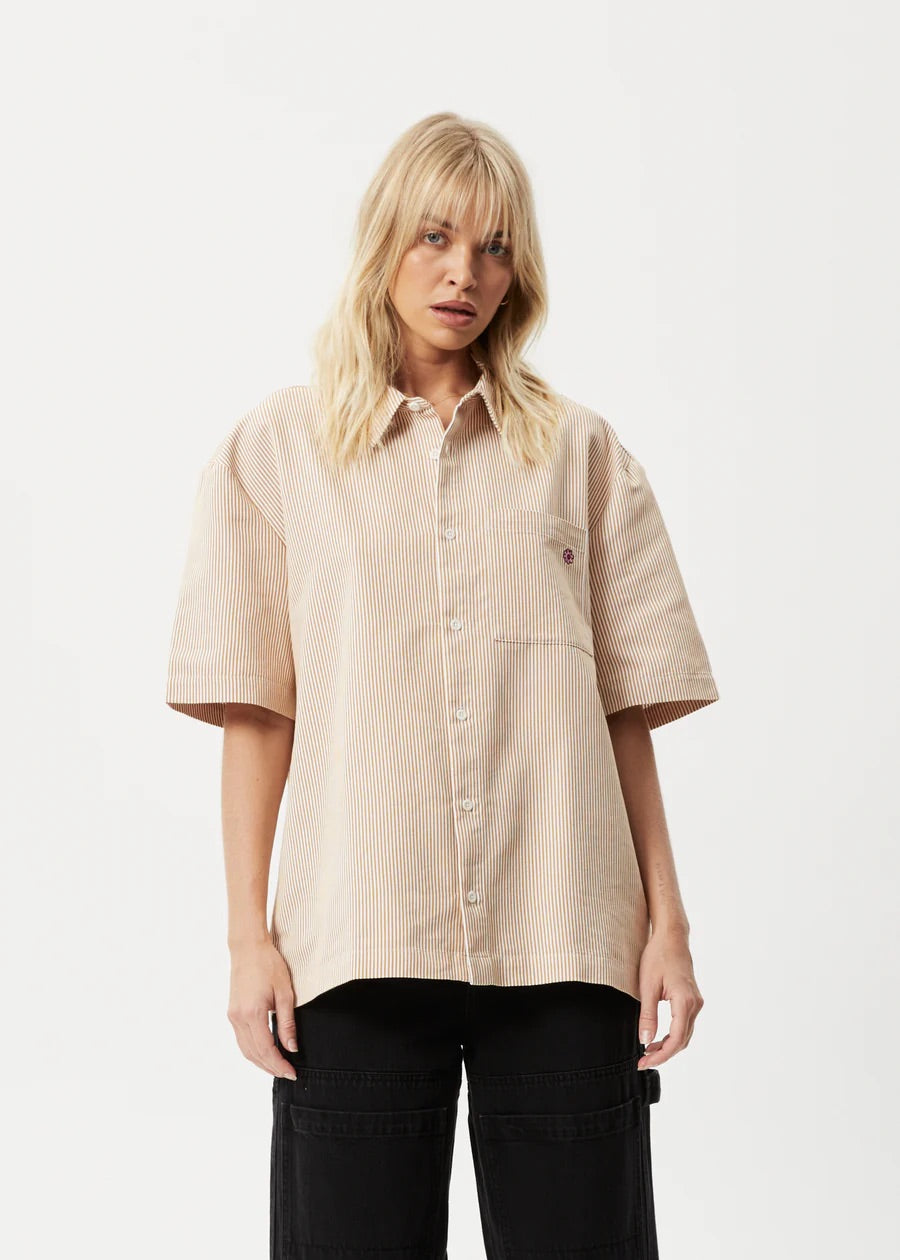 Afends Night Shade Short Sleeve Striped Shirt