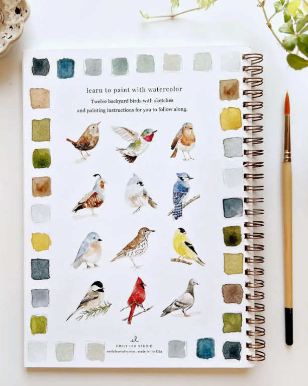 birds watercolor book