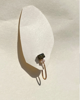Building Blocks Earring 01 - Zebra Jasper & Freshwater Pearl