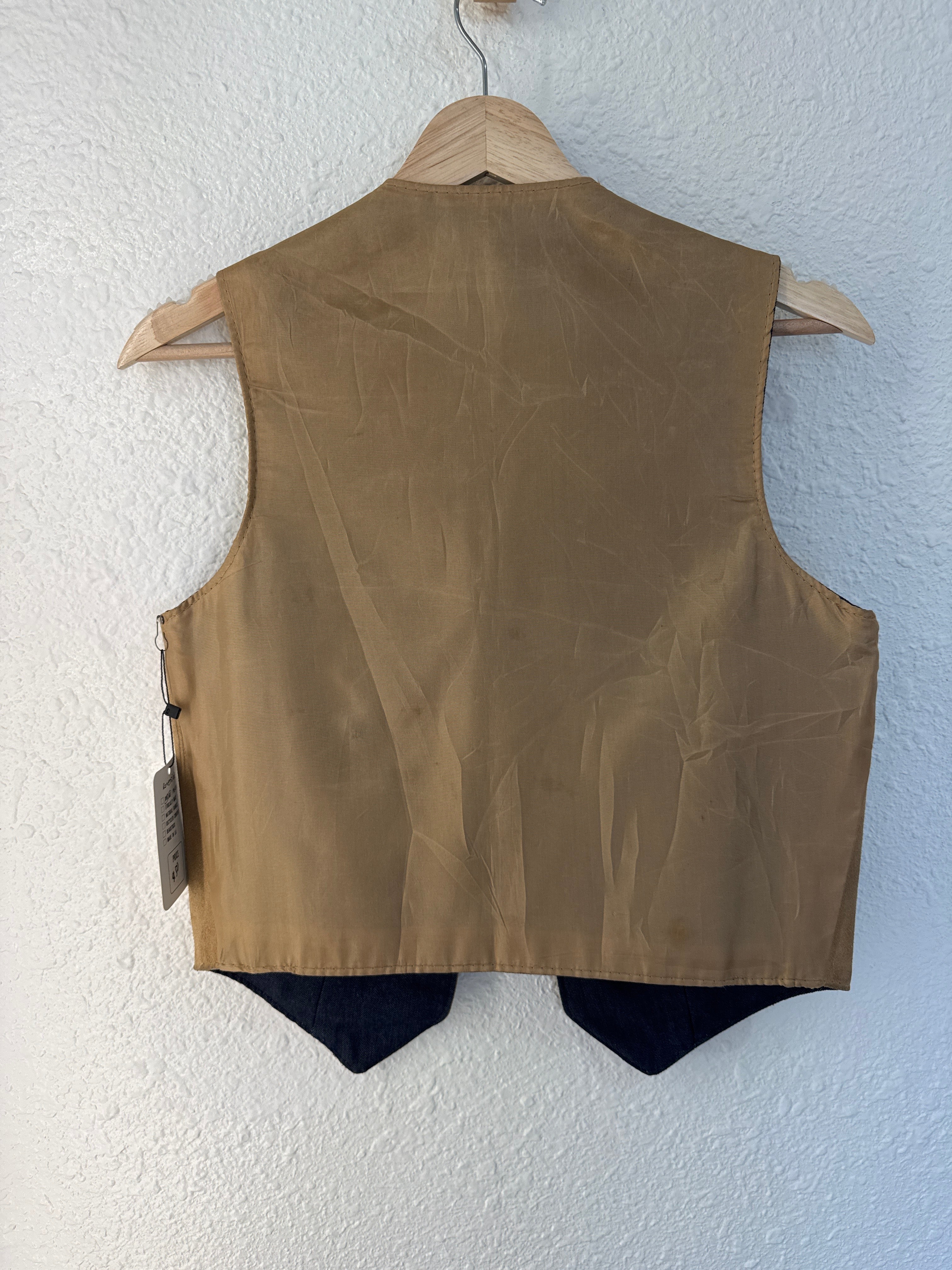 Vintage Reversible Leather Denim Vest