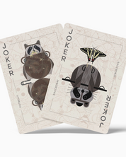 Two joker cards with animal illustrations on a white background
