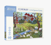 Pomegranate ArtPiece Puzzle box featuring a Japanese garden illustration by CJ Hurley