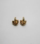 Coeur Gold-Filled Heart Huggie Earrings