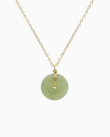 Coin Jade Hollow Necklace
