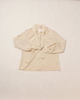 Cream Japanese Blouse with Neck Ties - S