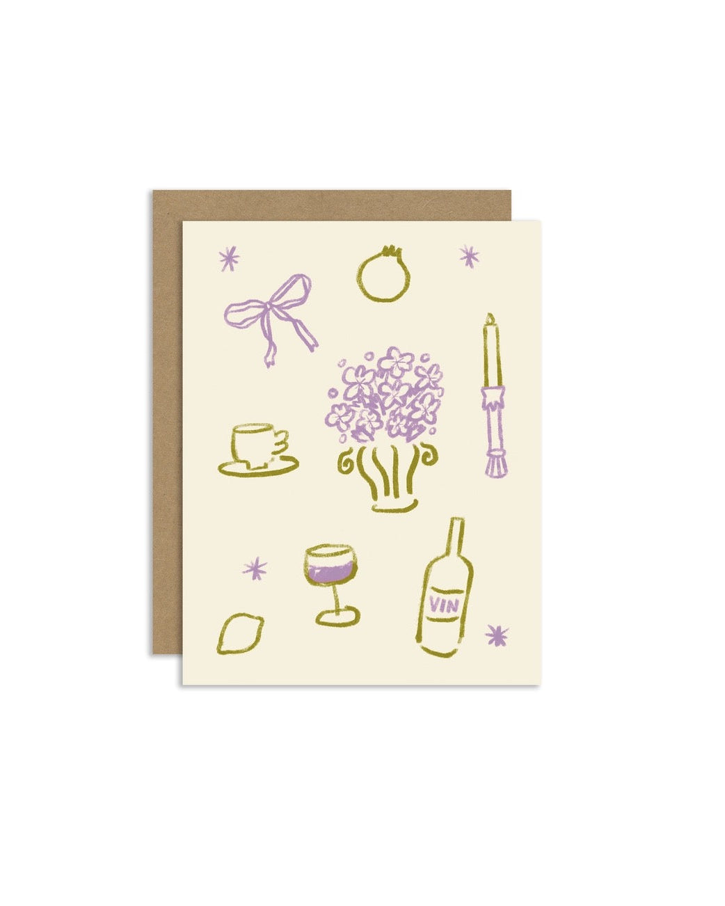 Dinner Party Blank Greeting Card