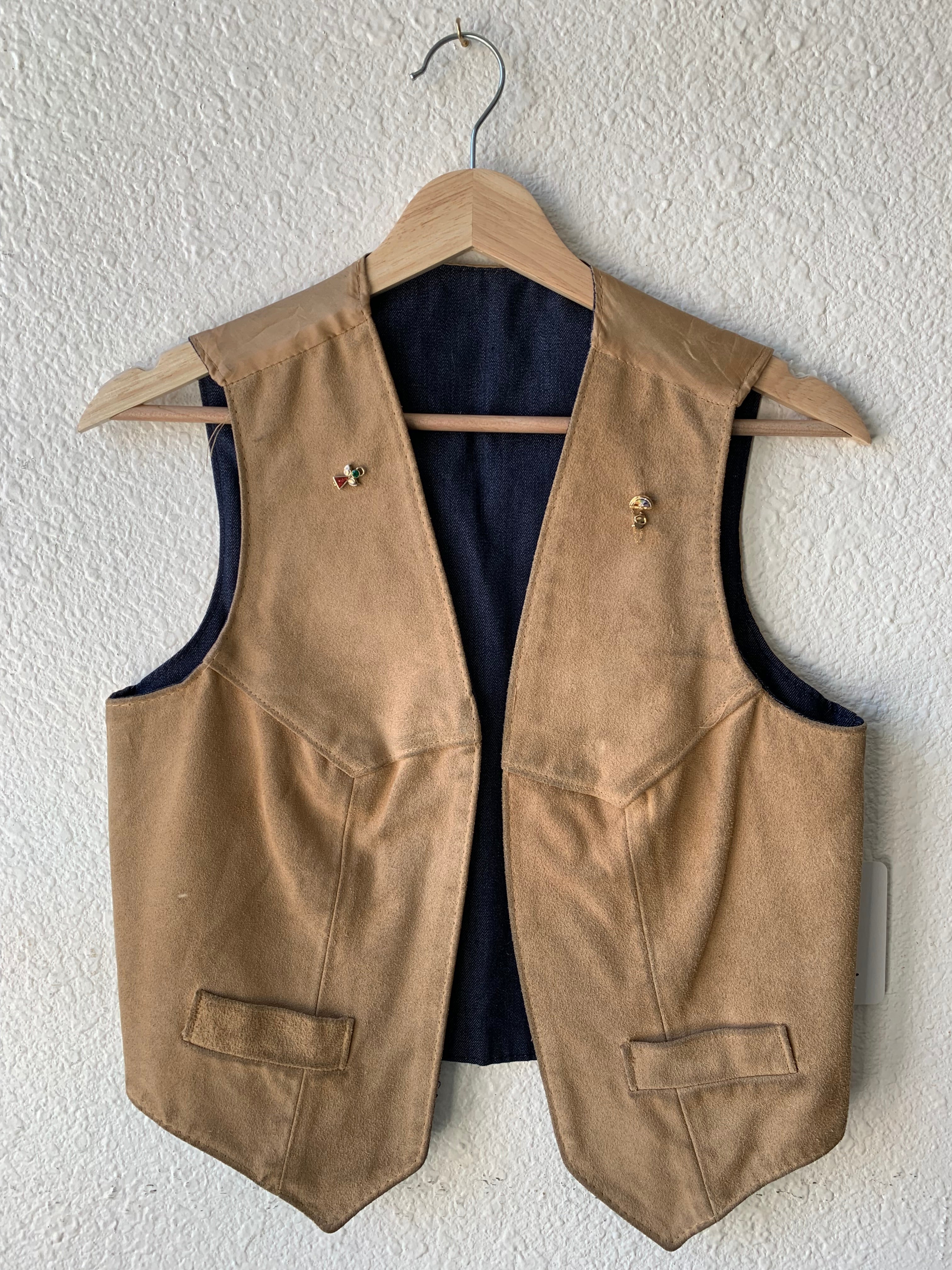 Vintage Reversible Leather Denim Vest