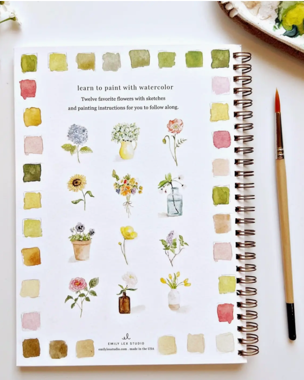 Flower watercolor book 