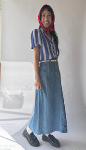 Denim Maxi Skirt - 28"