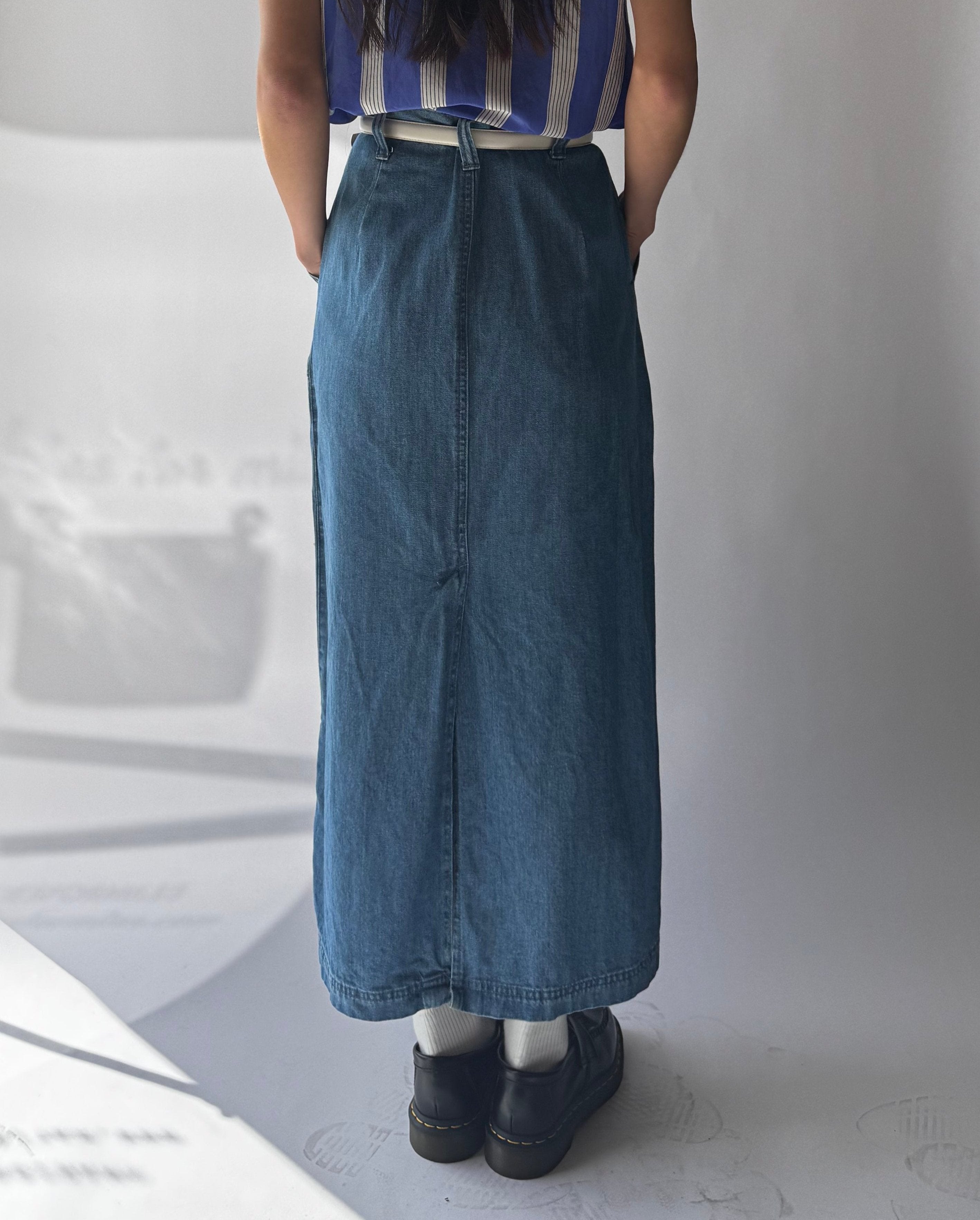 Denim Maxi Skirt - 28"