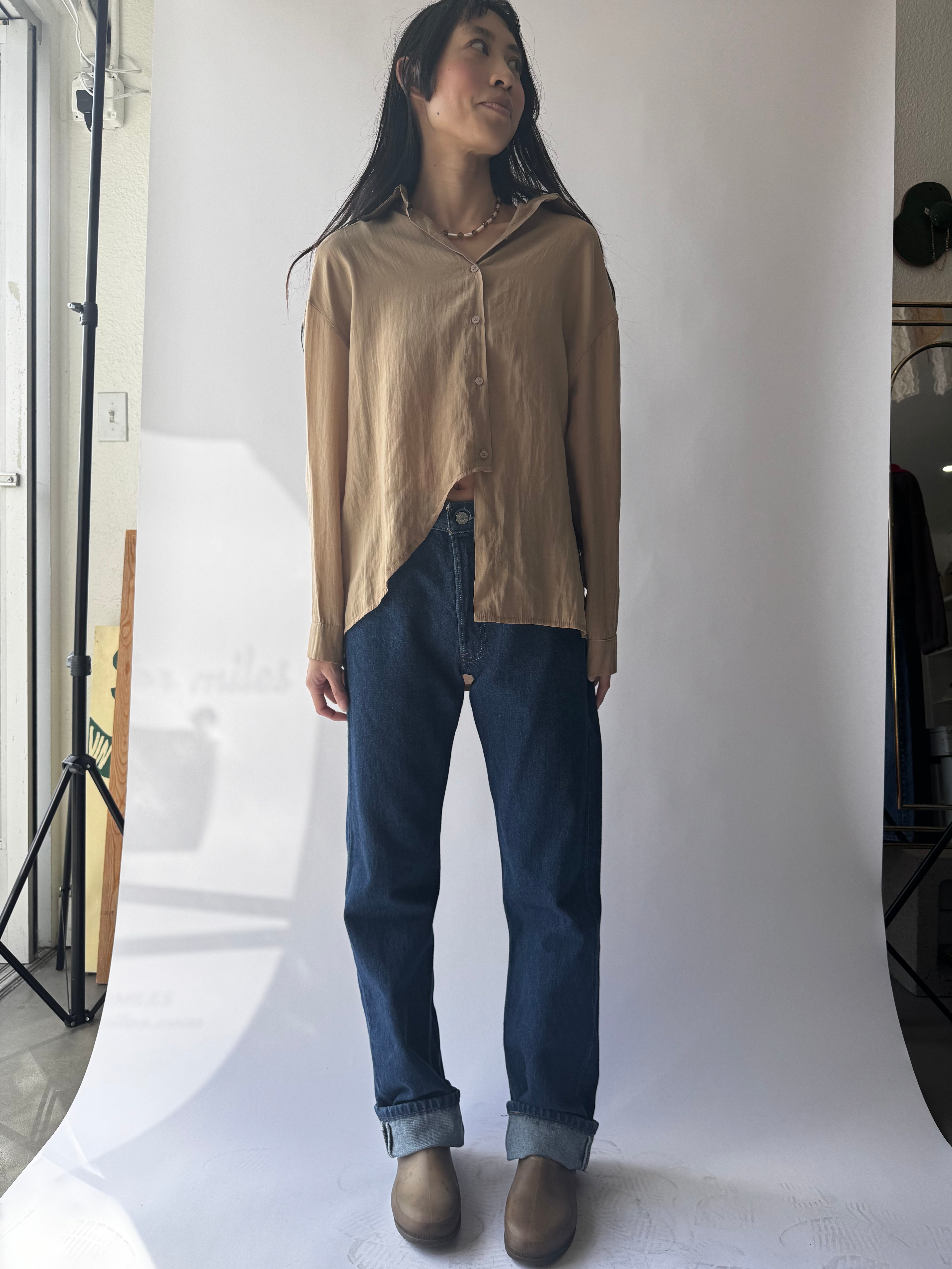 Asymmetrical Woven Shirt - S/M