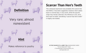 Knowledge card with text and illustrations of sheep on a purple background