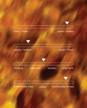 Color swatch selection interface with text labels on a blurred background