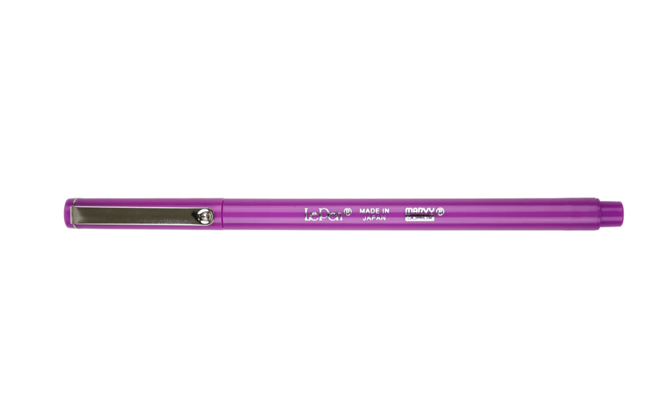 Marvy Uchida Le Pen Micro Fine Point Black Fluorescent Violet