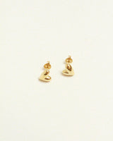 Mini Uneven Heart Stud Earrings