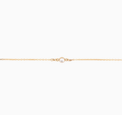 Gold chain bracelet on a white background