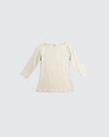 Ribbed Boat Neck 3/4 Sleeve Top