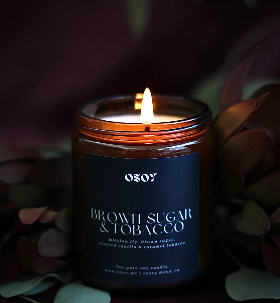 O'Soy Brown Sugar & Tobacco Candle