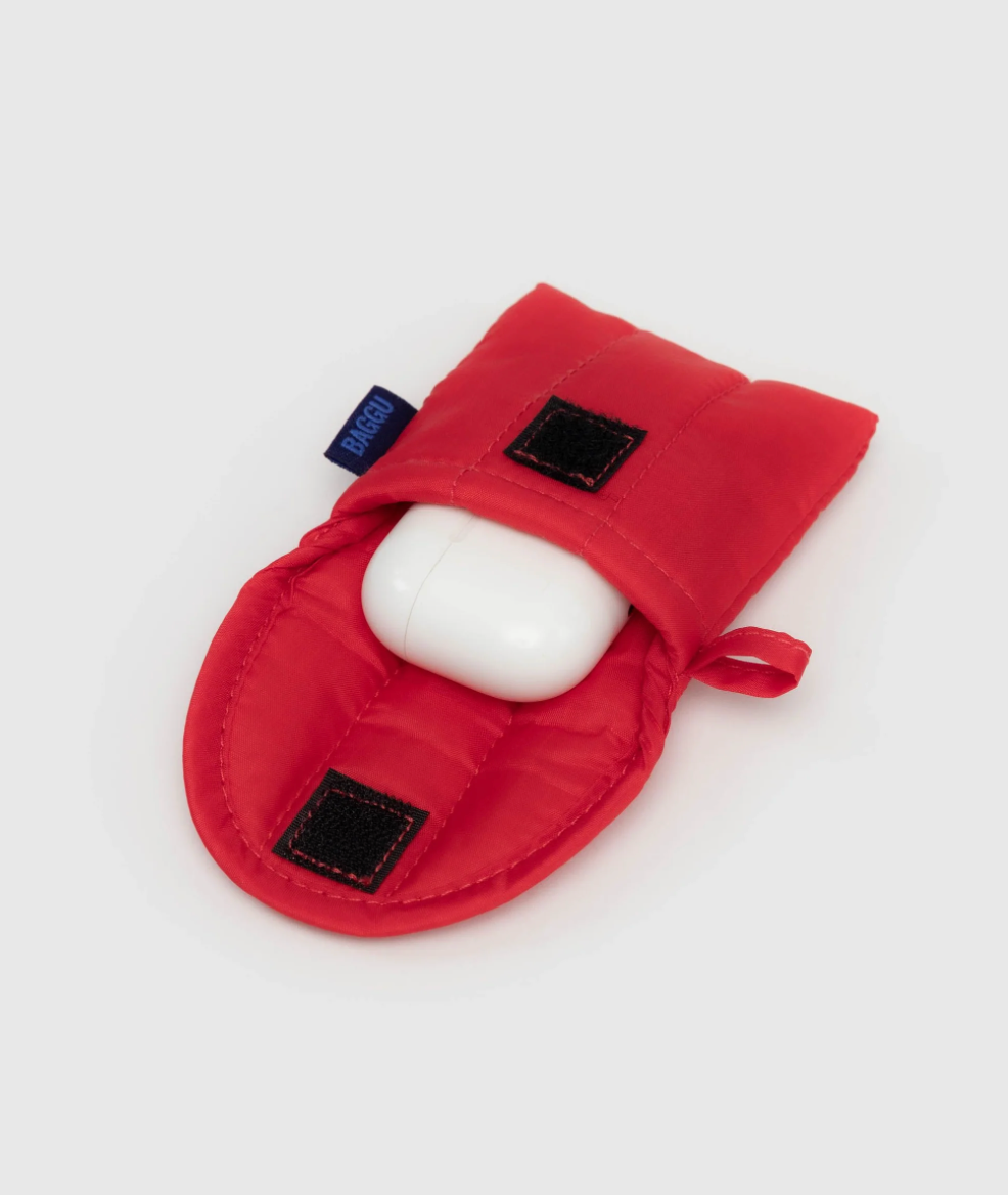 Baggu Puffy Earpods AirPods Case Cherry Red