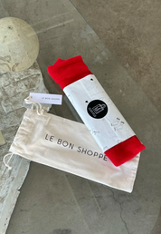 Le Bon Shoppe Cashmere Wool Bandana Scarf Red