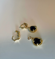 Mercy Onyx Huggie Earrings
