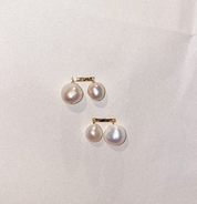 Duet Freshwater Pearl Dangle Earrings