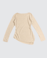 Shirred Side Asym Knit Top