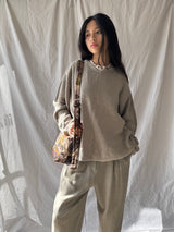 Speckled Slouchy Sweater - L