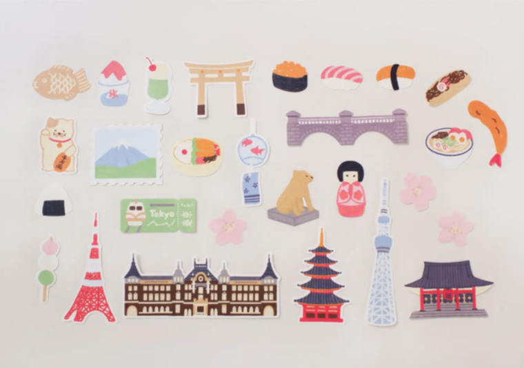 Tokyo Travel Diary Stickers