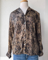 Animal Print Silk Shirt - M/L