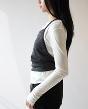 Wool Charcoal Halter Top