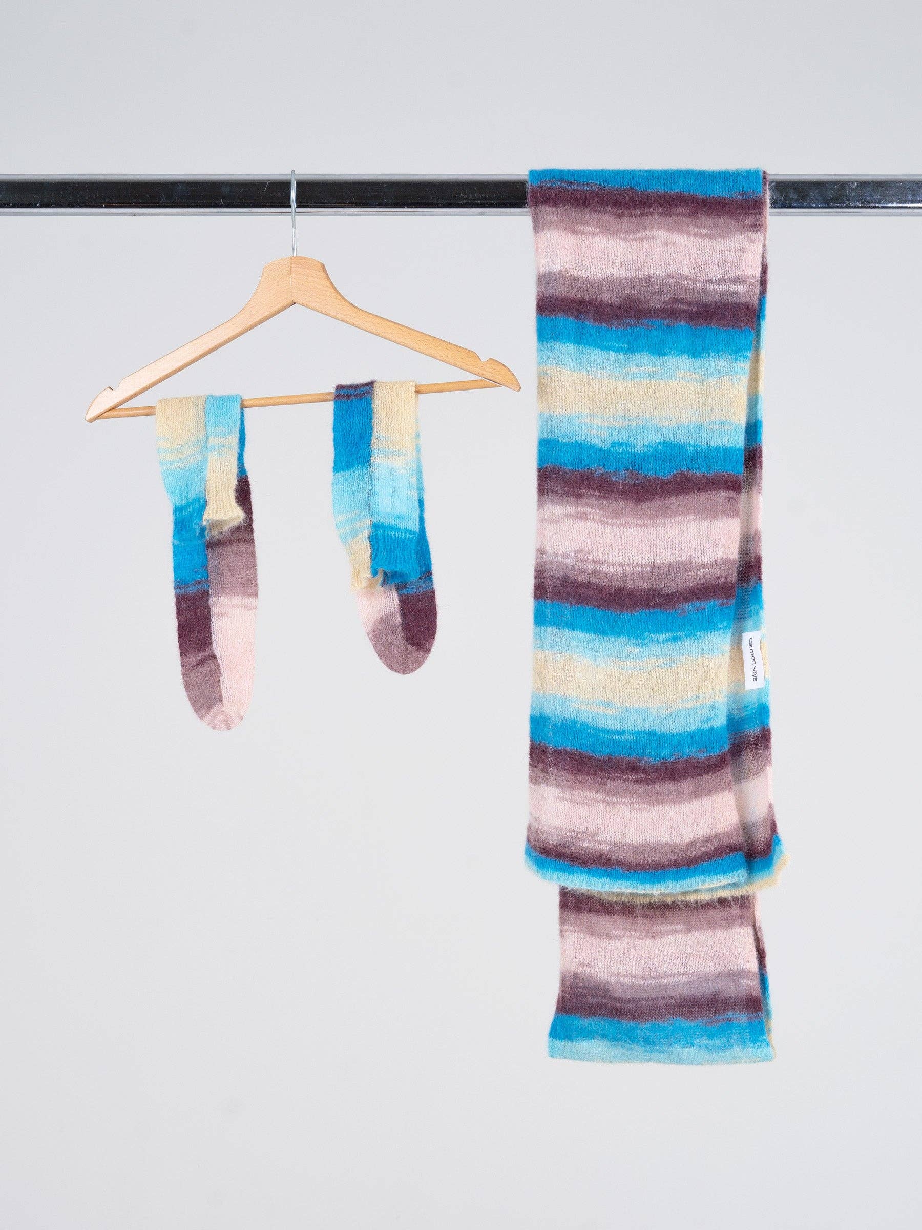 Willow Mohair Stripe Scarf