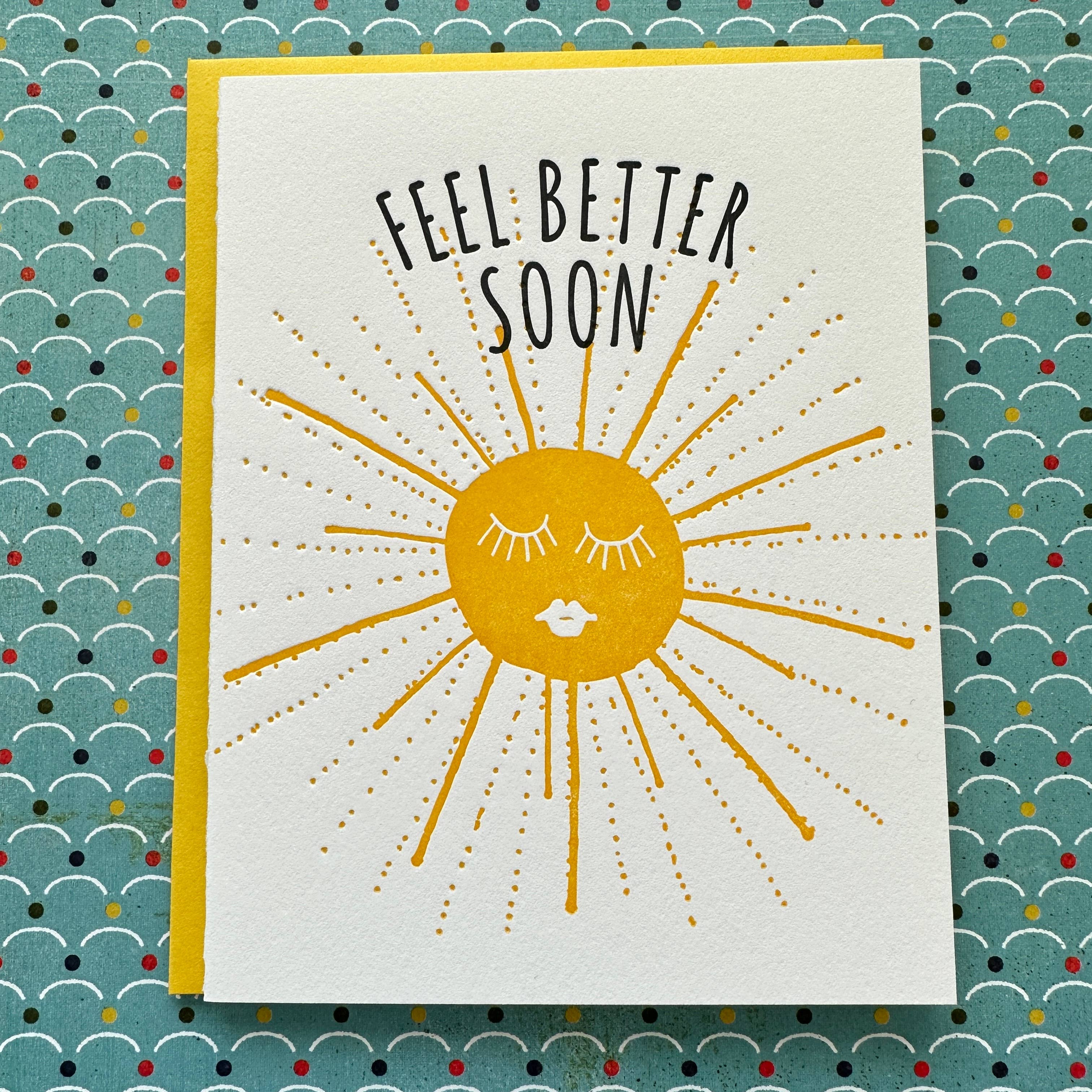 Feel Better Soon Sunshine Blank Card