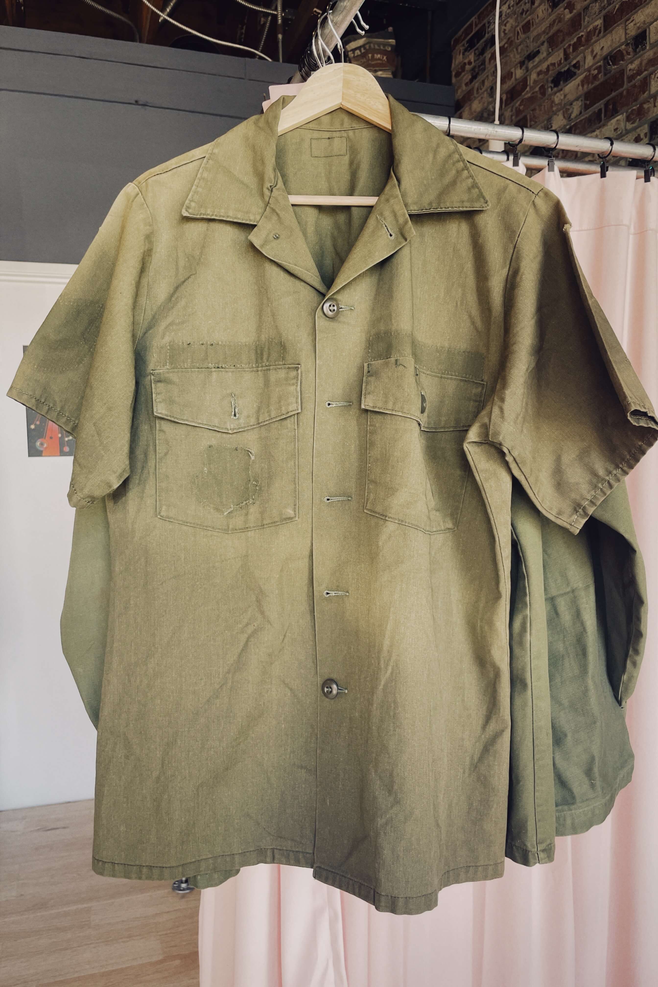 1960s Vintage Vietnam Era Military SS Shirt